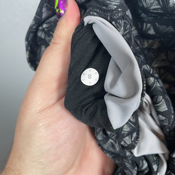 Lululemon Women 8 Black Gray Iridescent Multi Wunder Under Pant Nulux Athleisure - Picture 8 of 8